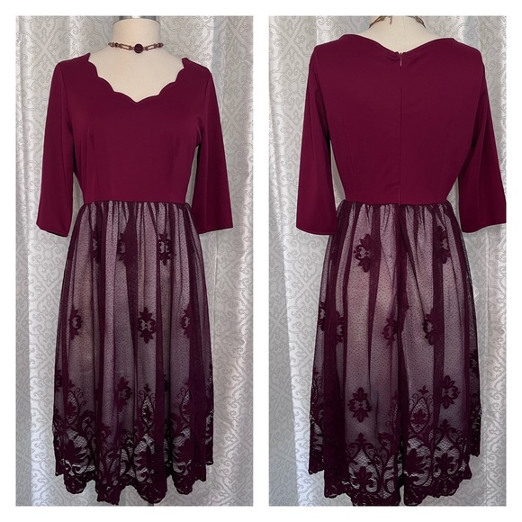 Hong Z Dresses & Skirts - Hong Z Burgundy evening dress